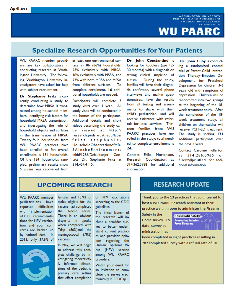 Screenshot of newsletter PDF
