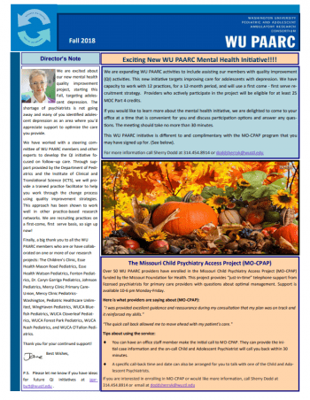 Screenshot of PDF newsletter